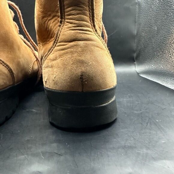 Timberland Boots Women 11 Leather Waterproof Brown Upper Black Sole Hiking - Picture 12 of 16